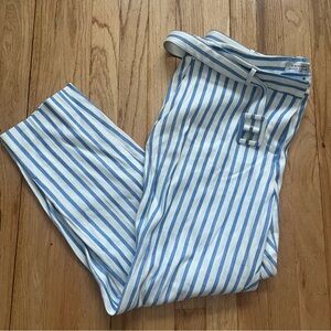 Tahari nautical striped pants with belt summer holiday vacation party hamptons